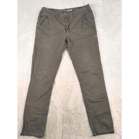 BKE Jeans Mens 32R 32x31 Alec Casuals Slim Brown Buckle Stretch Denim Pants - Picture 1 of 8